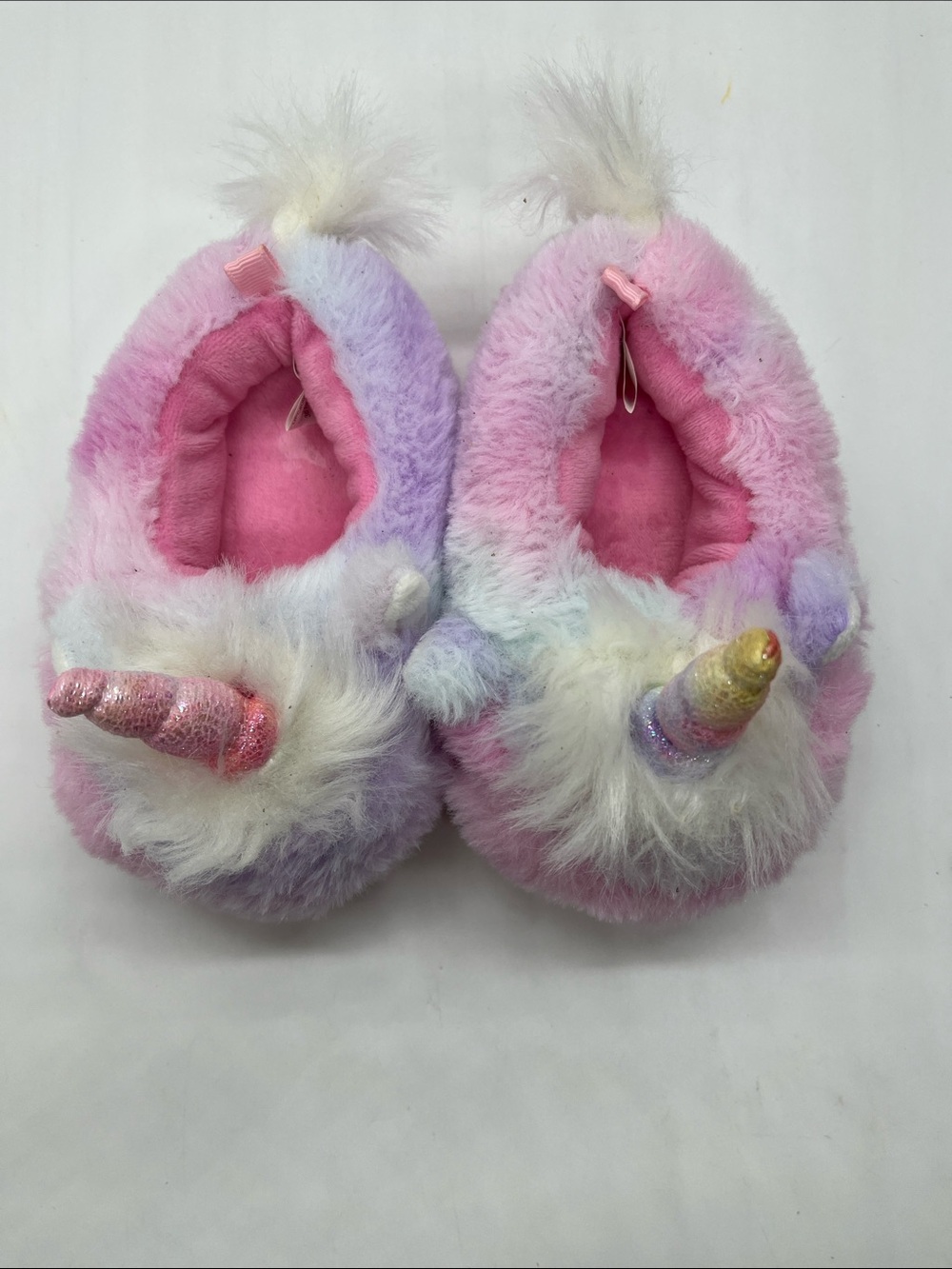 wonder nation Pink Purple Rainbow Unicorn Slippers for Kids